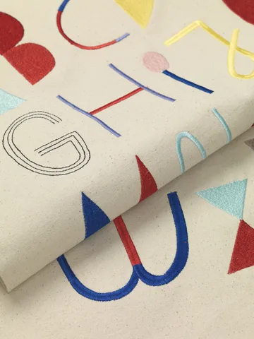 Alfabet - plakat materiałowy - Złamana biel - Ferm Living