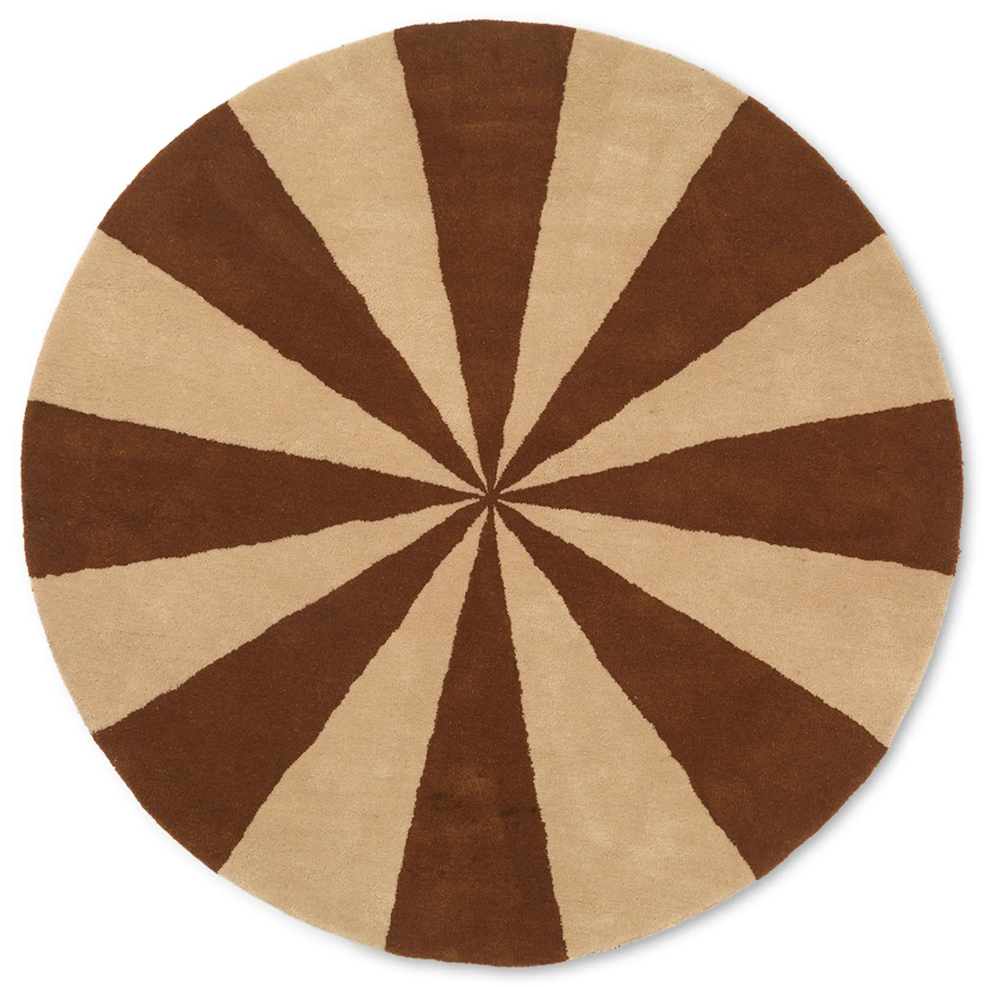 Arch ręcznie tkany dywan Ø130 cm, Dark brick-Off white Ferm Living