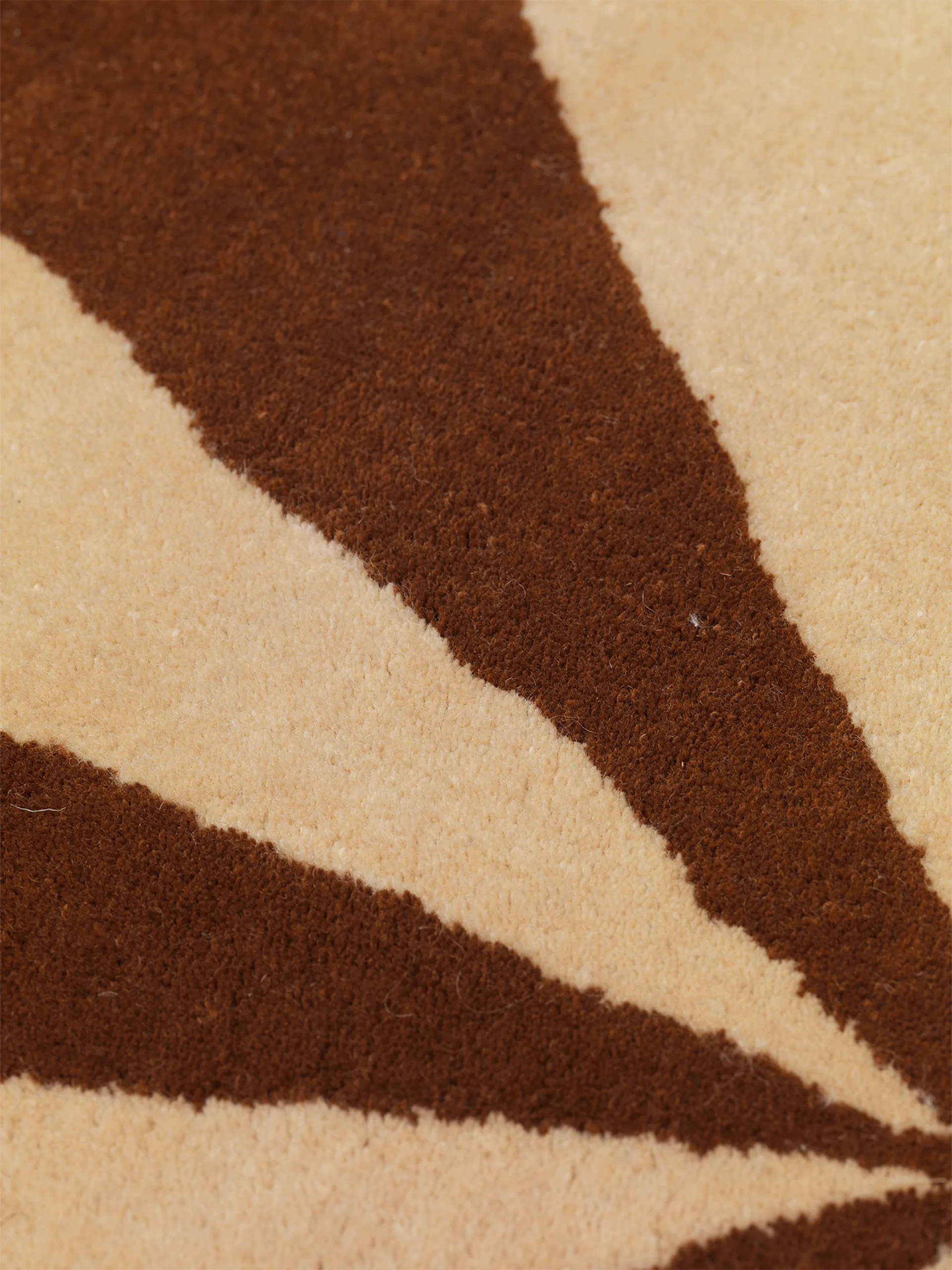 Arch ręcznie tkany dywan Ø130 cm, Dark brick-Off white Ferm Living