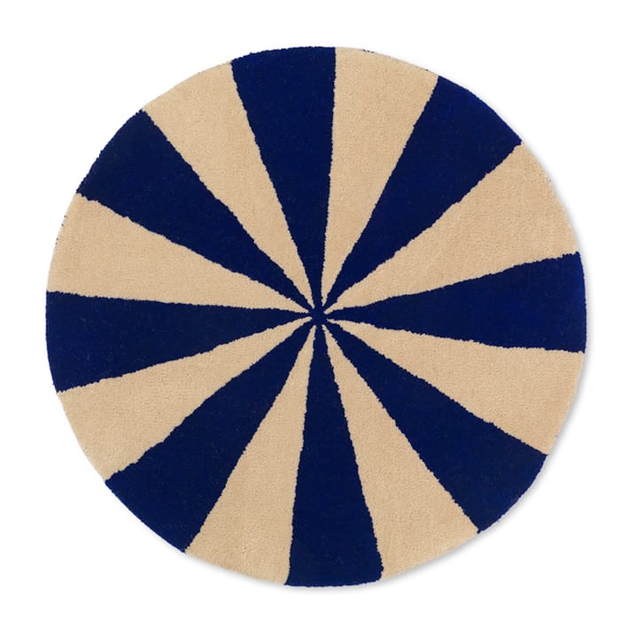 Arch ręcznie tkany dywan Ø70 cm - Bright blue-Off white - Ferm Living