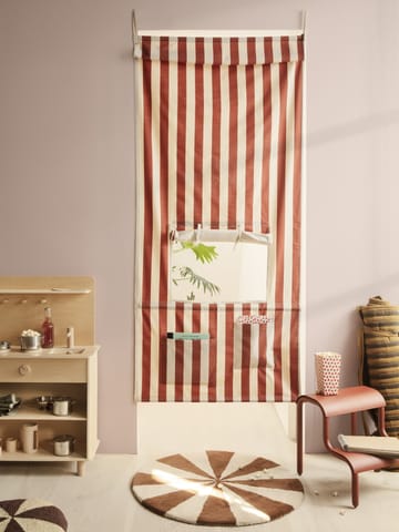 Arch ręcznie tkany dywan Ø70 cm - Dark brick-Off white - Ferm Living