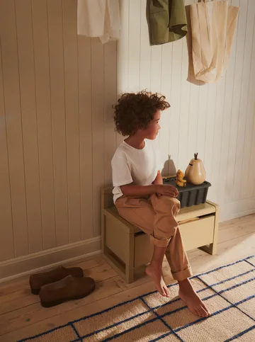 Ławeczka z przechowywaniem Little architect - Cashmere, 60x30x41,2 cm - Ferm Living