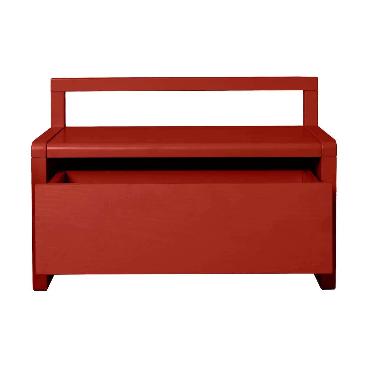 Ławeczka z przechowywaniem Little architect, Poppy Red, 60×30×41,2 cm Ferm Living