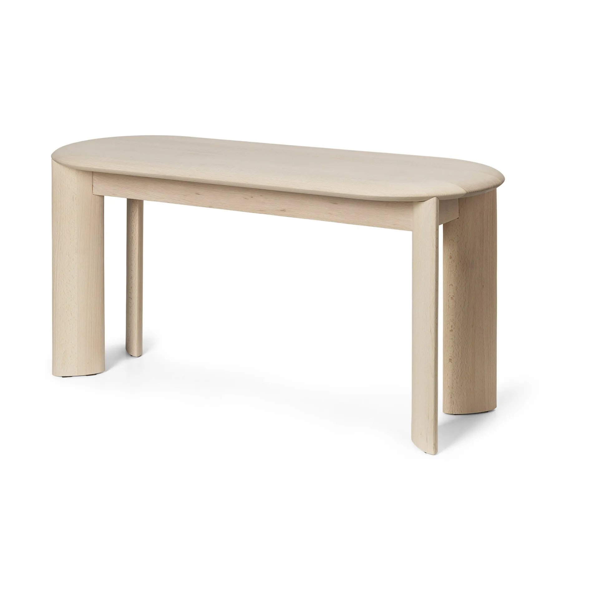 Ławka Bevel, White Oiled Beech Ferm Living