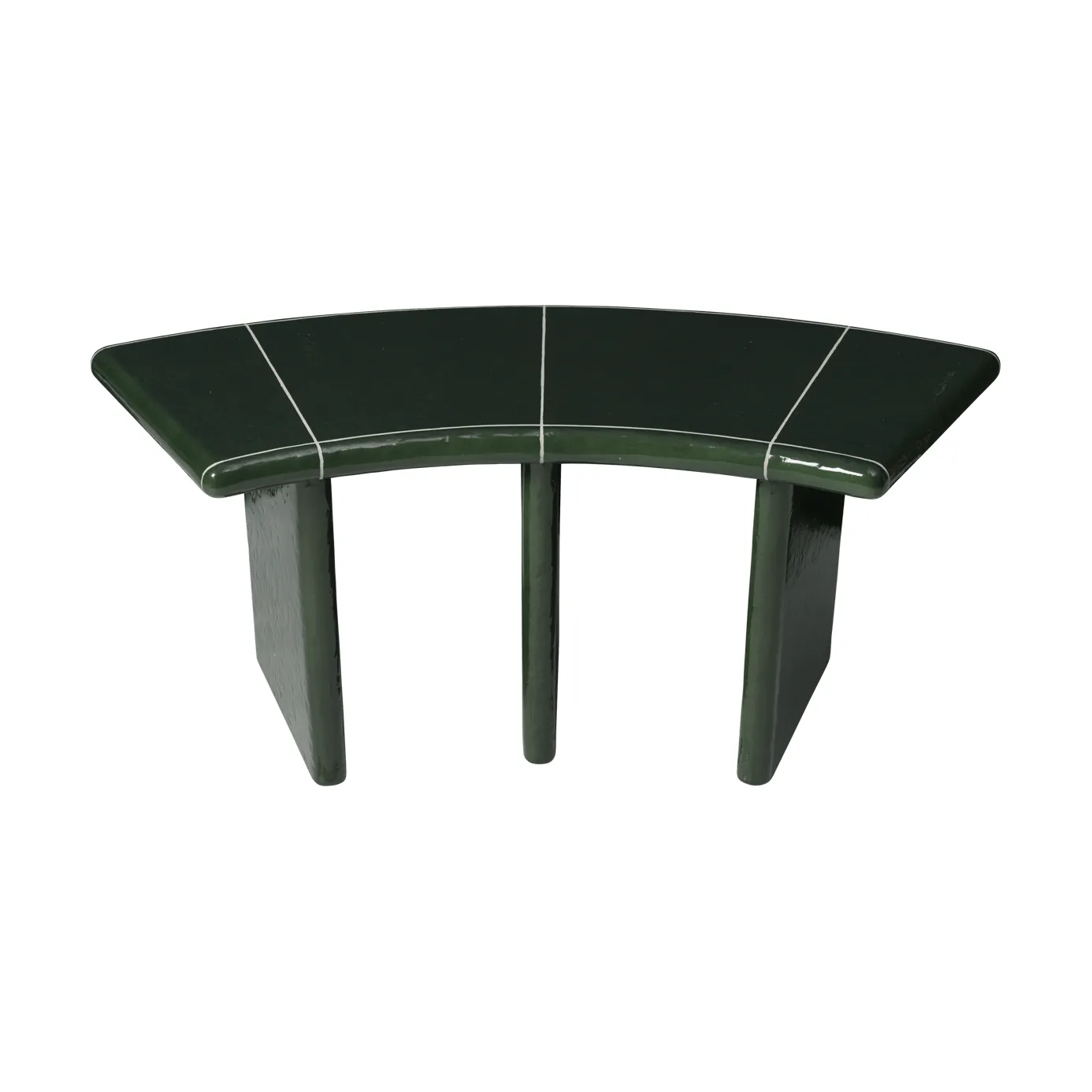 Ławka Deya Curved, Dark green, 110x40x45,5 cm Ferm Living
