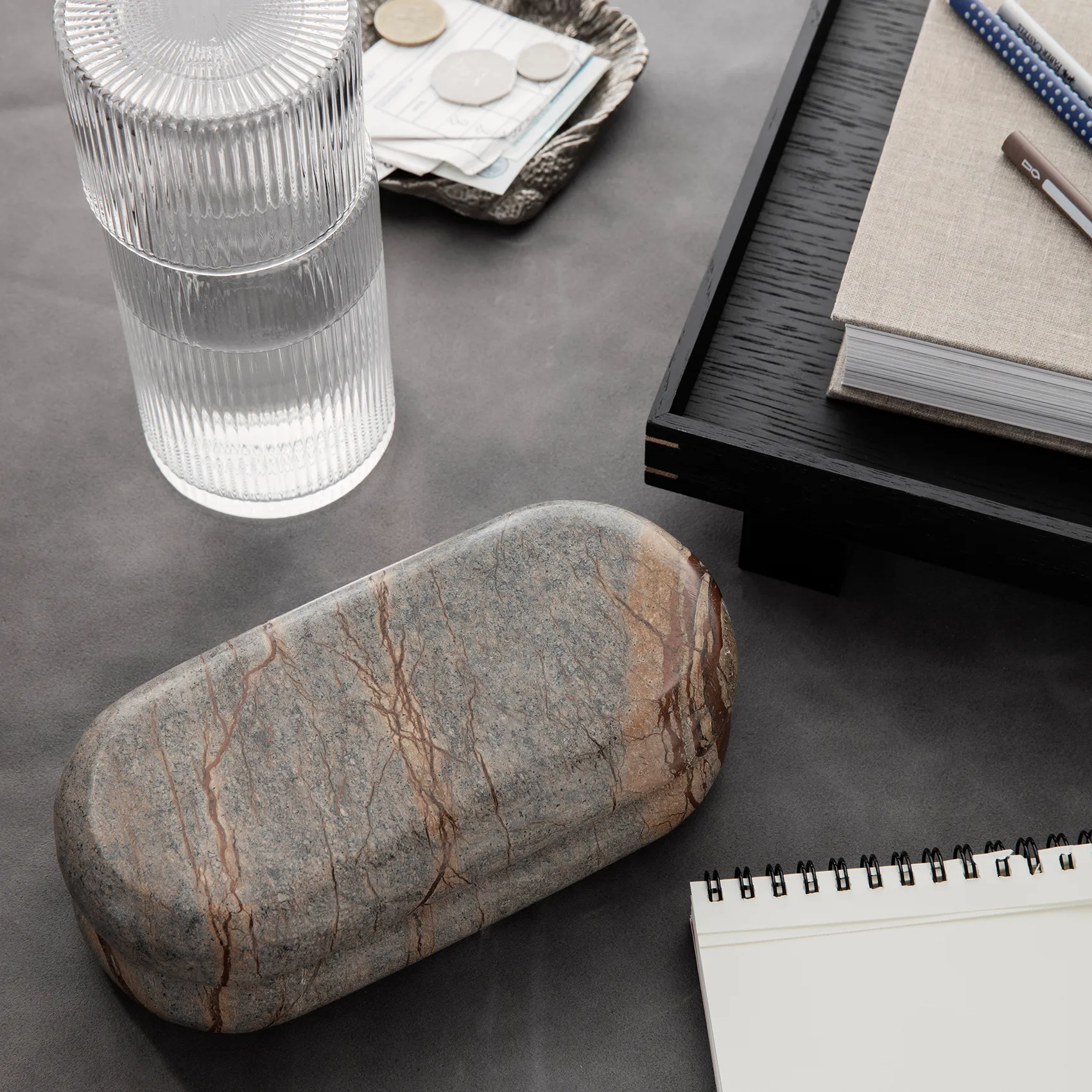 Bendum pojemnik do przechowywania, marmur, brown marble Ferm Living