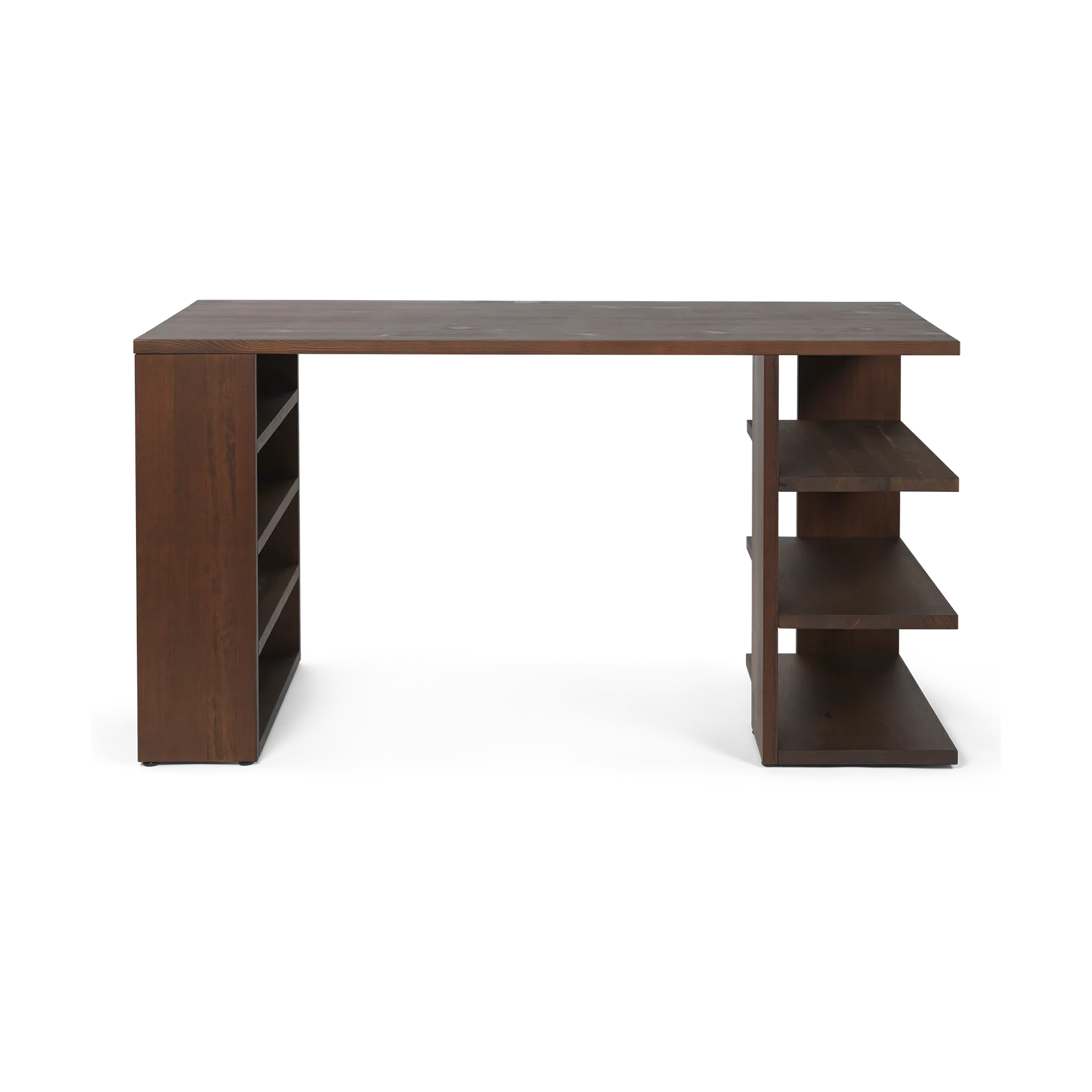 Biurko Edre 137x65x73,5 cm, Ciemno zabarwiona sosna Ferm Living