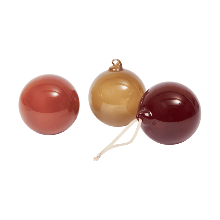 Bombka szklana L Ø10 cm, 3 części - Różany, matowy - Ferm Living