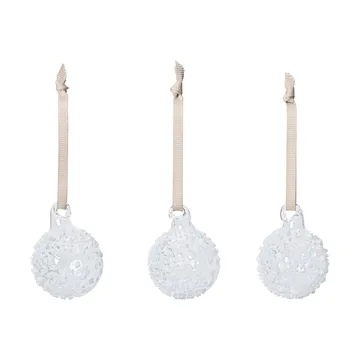 Bombki świąteczne Flurry 3 szt. - S, White - Ferm Living