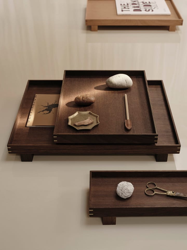 Bon drewniana taca duża, Smoked oak Ferm Living