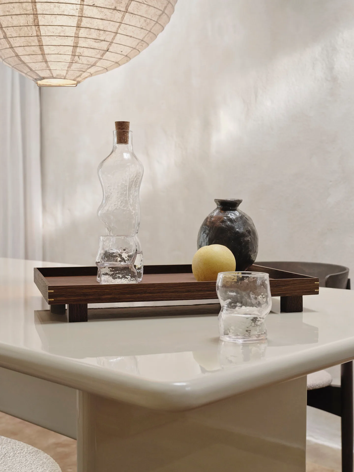 Bon drewniana taca duża, Smoked oak Ferm Living