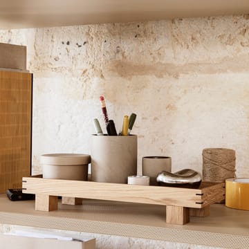 Bon drewniana taca X mała - dąb - Ferm Living