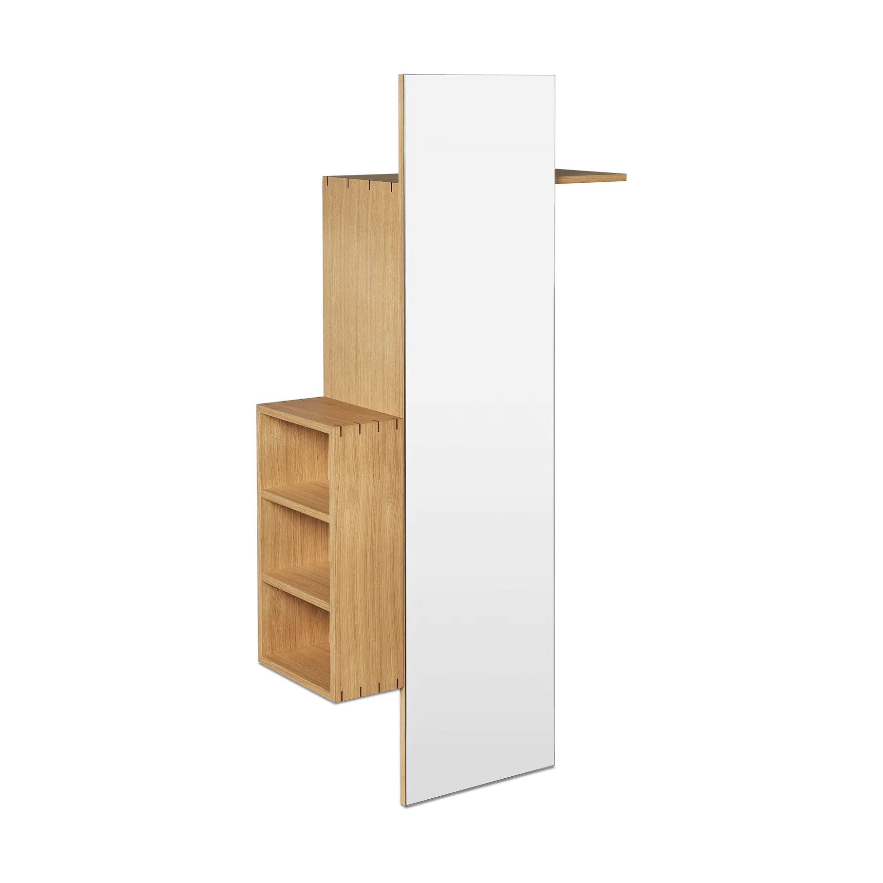 Bon hallway cabinet wieszak z lustrem, Oiled Oak Ferm Living