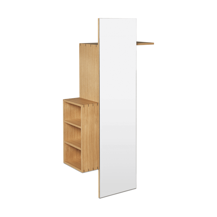 Bon hallway cabinet wieszak z lustrem - Oiled Oak - Ferm Living