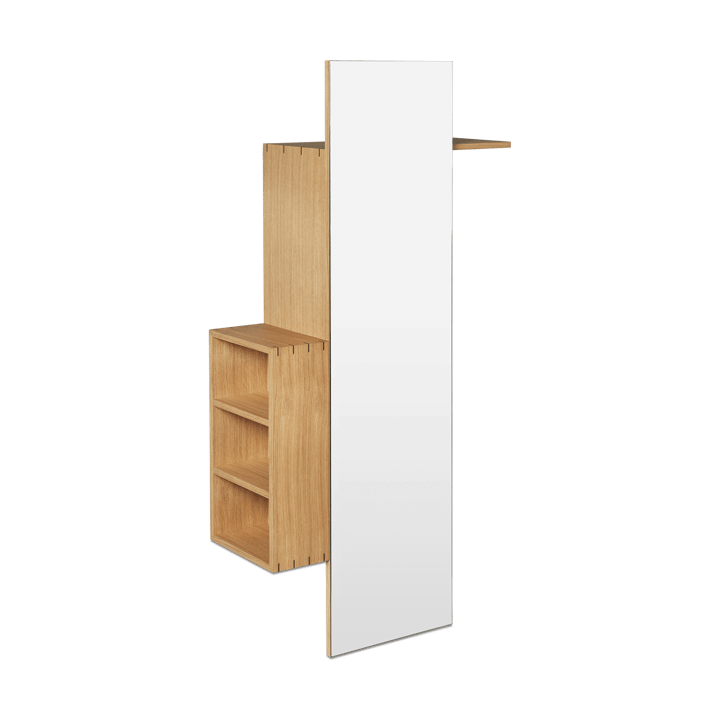 Bon hallway cabinet wieszak z lustrem - Oiled Oak - Ferm LIVING