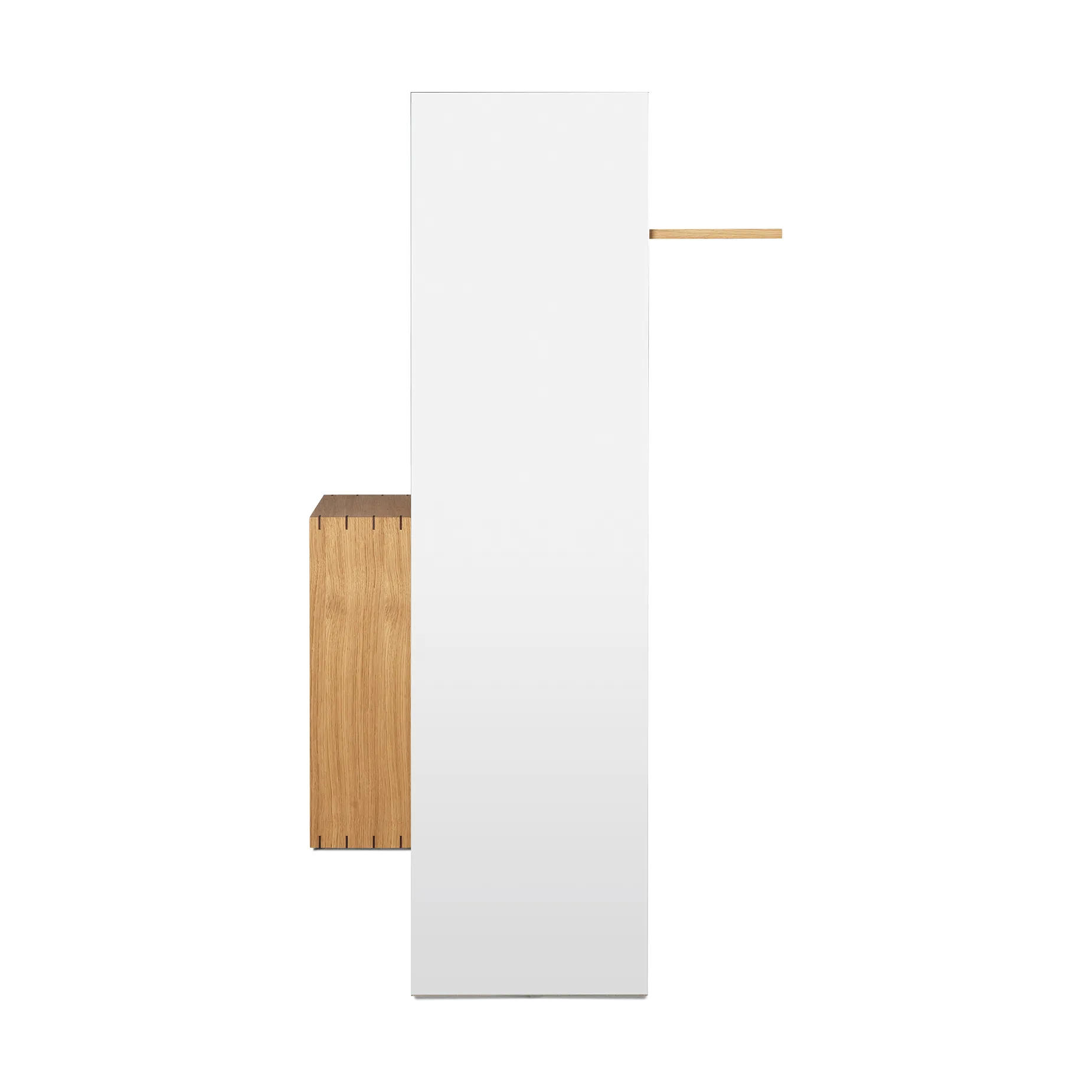 Bon hallway cabinet wieszak z lustrem, Oiled Oak Ferm Living