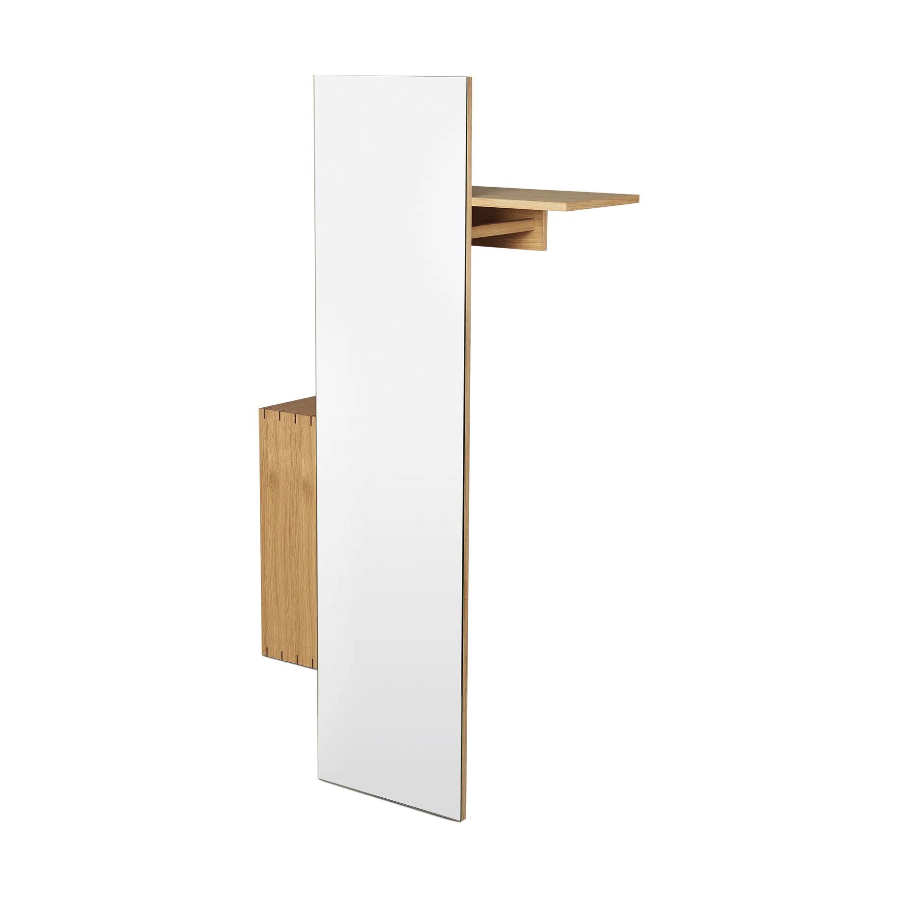 Bon hallway cabinet wieszak z lustrem, Oiled Oak Ferm Living