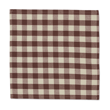 Bothy Check bawełniana serwetka 40x40 cm 4-pak - Cinnamon-grey green - Ferm Living