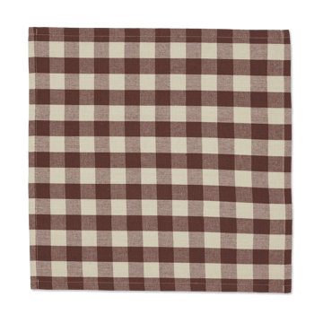 Bothy Check bawełniana serwetka 40x40 cm 4-pak - Cinnamon-grey green - ferm LIVING