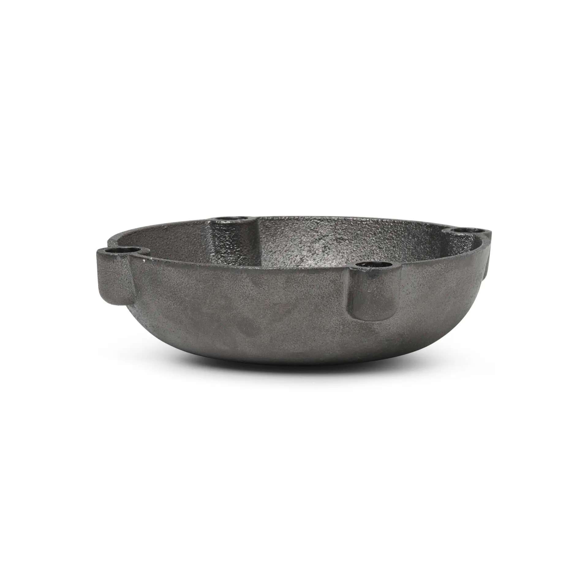 Bowl Mosiężny świecznik adwentowy, Black brass Ferm Living