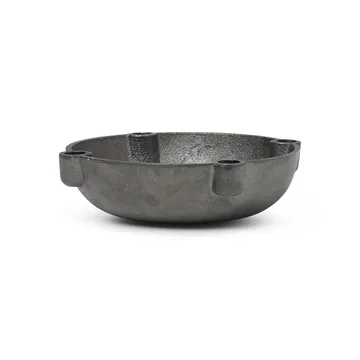 Bowl Mosiężny świecznik adwentowy - Black brass - Ferm Living