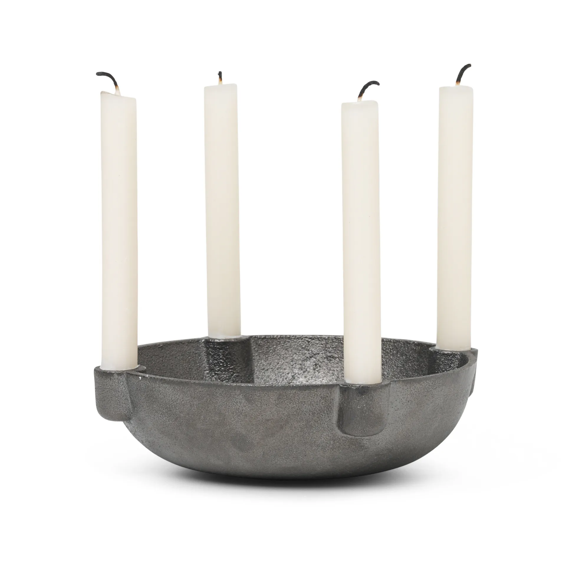 Bowl Mosiężny świecznik adwentowy, Black brass Ferm Living