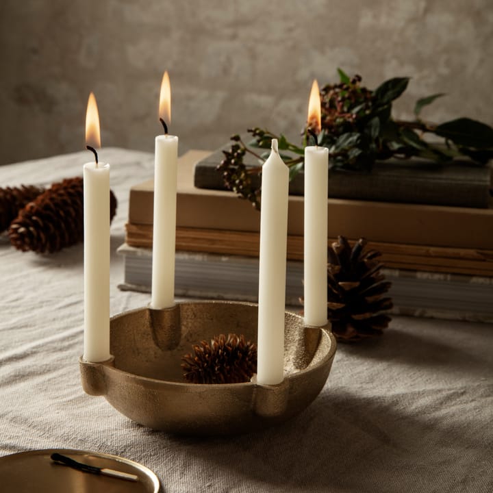 Bowl Mosiężny świecznik adwentowy, Brass Ferm Living