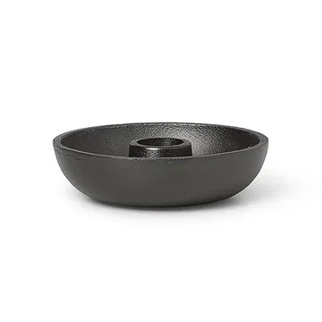 Bowl świecznik Ø10 cm - Blackened aluminium - Ferm Living