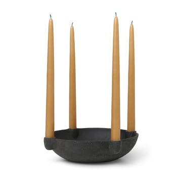 Bowl świecznik adwentowy ceramika large Ø27 cm - Ciemno szary - Ferm Living