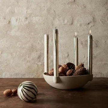 Bowl świecznik adwentowy ceramika large Ø27 cm - Ferm Living