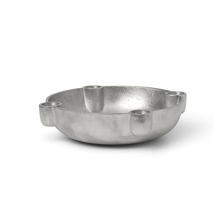 Bowl świecznik adwentowy średni Ø20 cm - Aluminium - Ferm LIVING