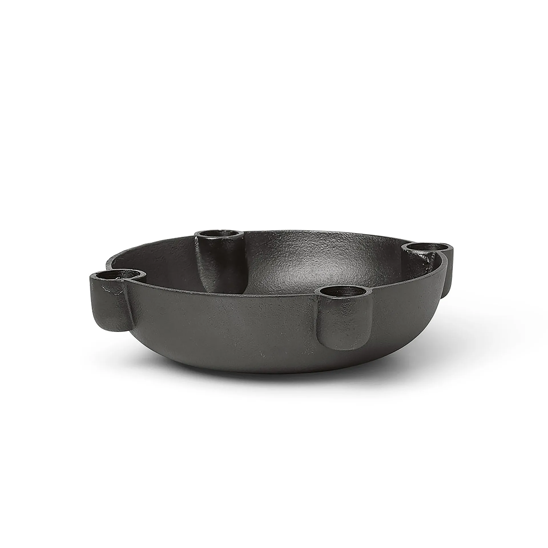 Bowl świecznik adwentowy średni Ø20 cm, Blackened aluminium Ferm Living