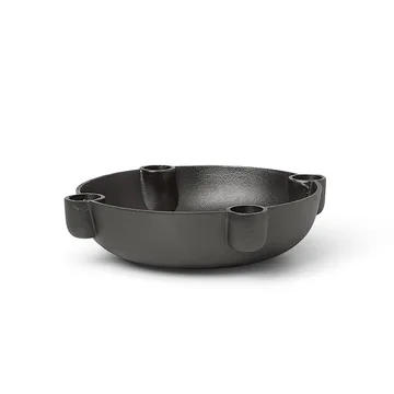Bowl świecznik adwentowy średni Ø20 cm - Blackened aluminium - Ferm Living