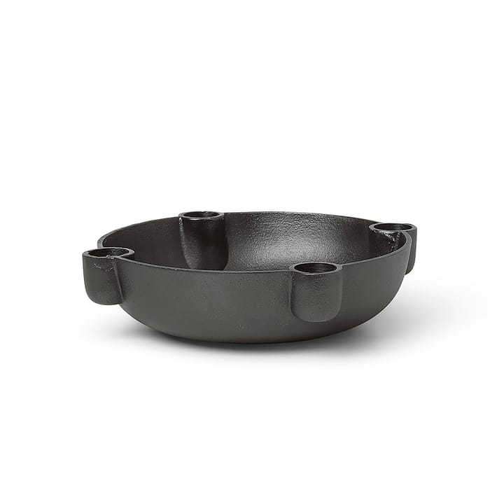 Bowl świecznik adwentowy średni Ø20 cm - Blackened aluminium - Ferm LIVING