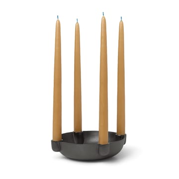 Bowl świecznik adwentowy średni Ø20 cm - Blackened aluminium - ferm LIVING