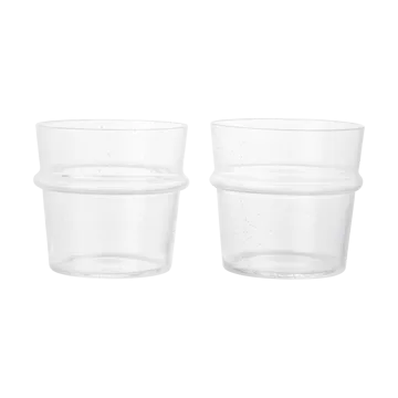 Boya niskie szklanki do napojów 300 ml, zestaw 2 sztuk - Przezroczysty - Ferm Living