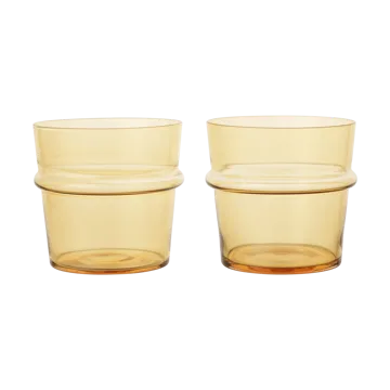 Boya niskie szklanki do napojów 300 ml, zestaw 2 sztuk - Yellow - Ferm Living
