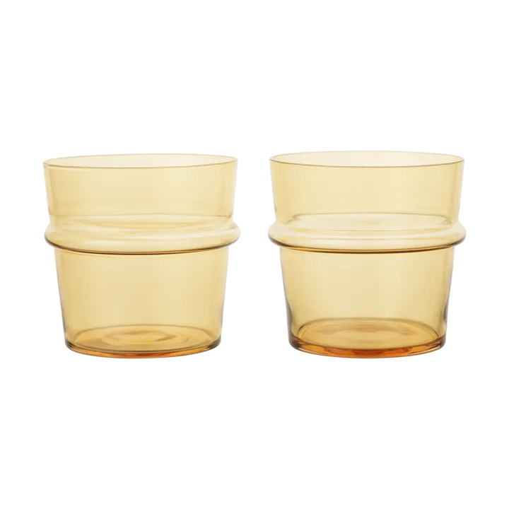 Boya niskie szklanki do napojów 300 ml, zestaw 2 sztuk - Yellow - Ferm Living