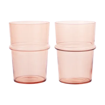 Boya wysoka szklanka 450 ml, 2‑pak - Blush - Ferm Living