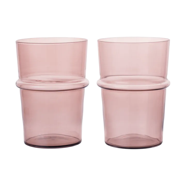Boya wysoka szklanka 450 ml, 2‑pak - Mauve - Ferm Living