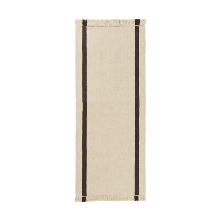 Calm kelim chodnik - Off-white, Coffee, 80x200 cm - Ferm LIVING