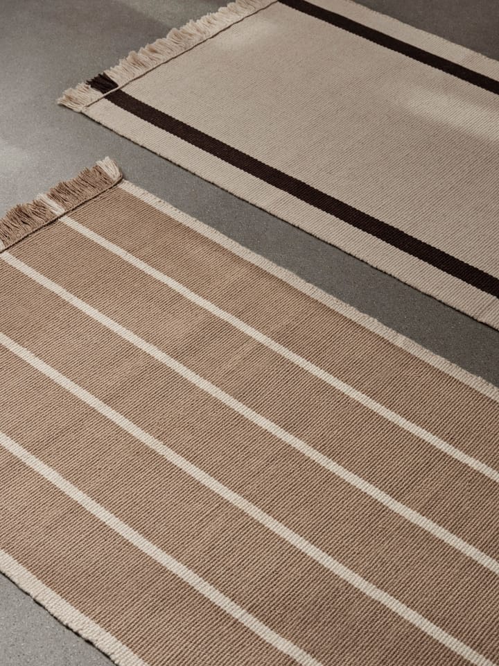 Calm kelim chodnik, Off-white, Coffee, 80x200 cm Ferm Living