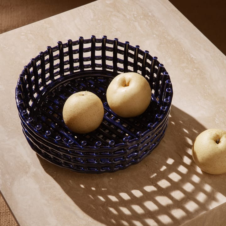 Ceramic pleciona miska, Niebieski Ferm Living