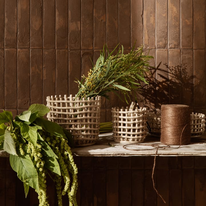 Ceramic pleciony koszyk Ø23.5 cm, cashmere Ferm Living