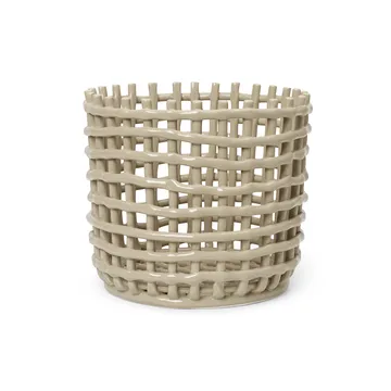 Ceramic pleciony koszyk Ø23.5 cm - cashmere - Ferm Living