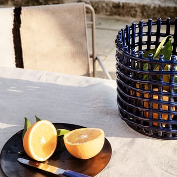 Ceramic pleciony koszyk Ø23.5 cm - Niebieski - Ferm Living