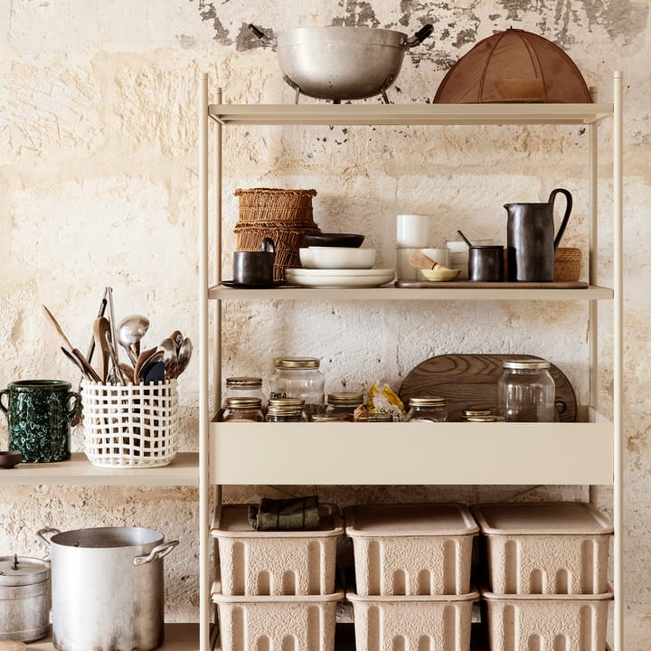 Ceramic pleciony koszyk Ø23.5 cm, off white Ferm Living