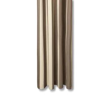 Chambray zasłona prysznicowa - Carob brown-parchment - Ferm Living