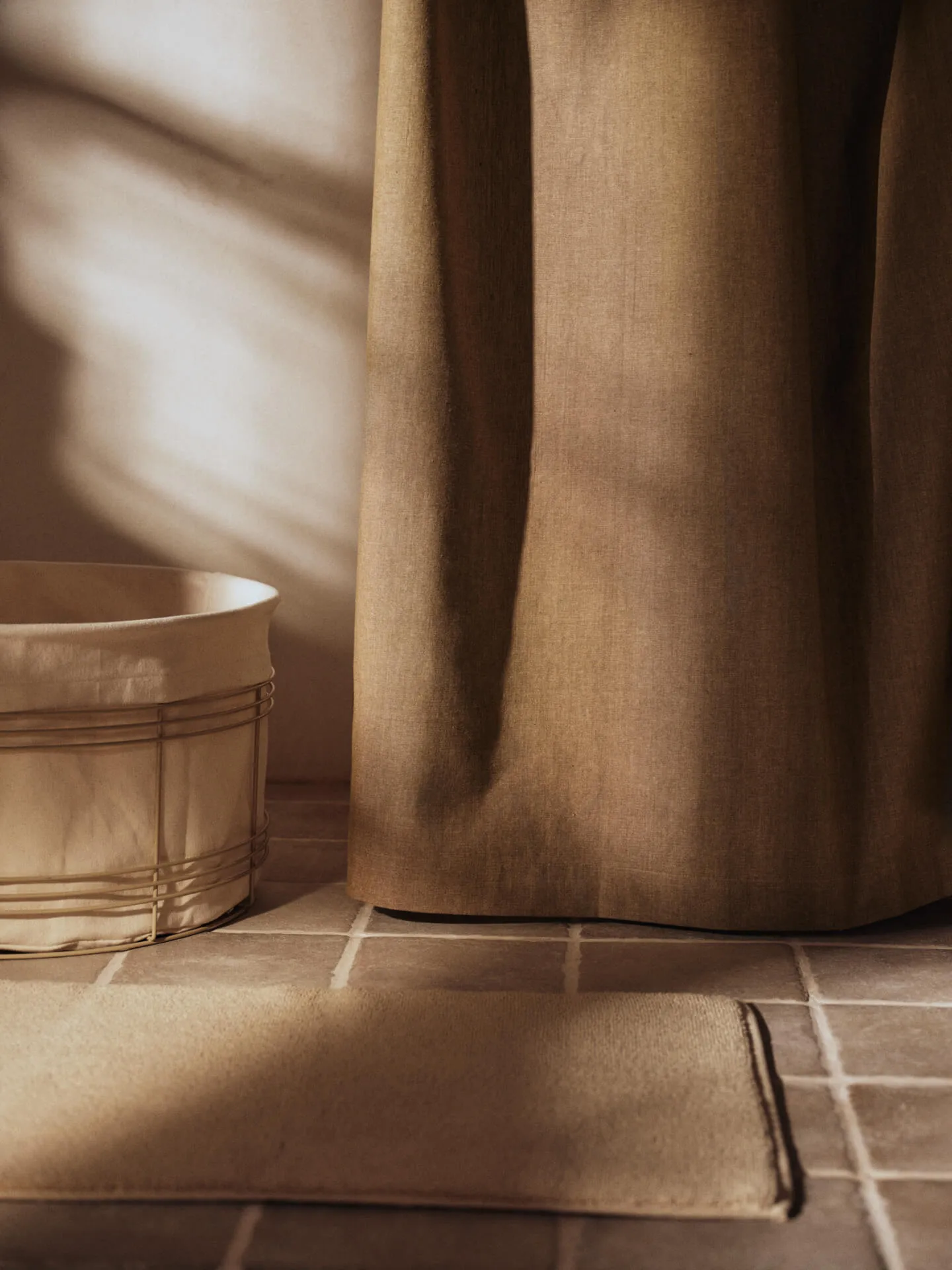 Chambray zasłona prysznicowa, Olive Ferm Living