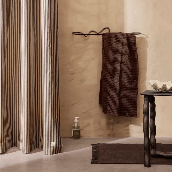 Chambray zasłona prysznicowa, Sand-black Ferm Living